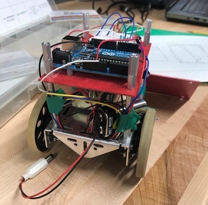 Robot Top View with Electronics